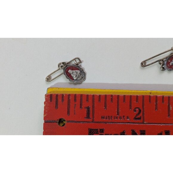 vintage 30 Scapular Of Jesus Sacred Heart  Our Lady Of Mount Carmel Medal Pins - Picture 6 of 7